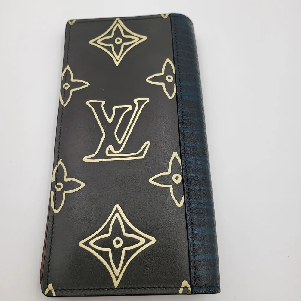 Louis Vuitton Monogram Patchwork Portefeuille Brazza Eclipse Limited, Authentic.